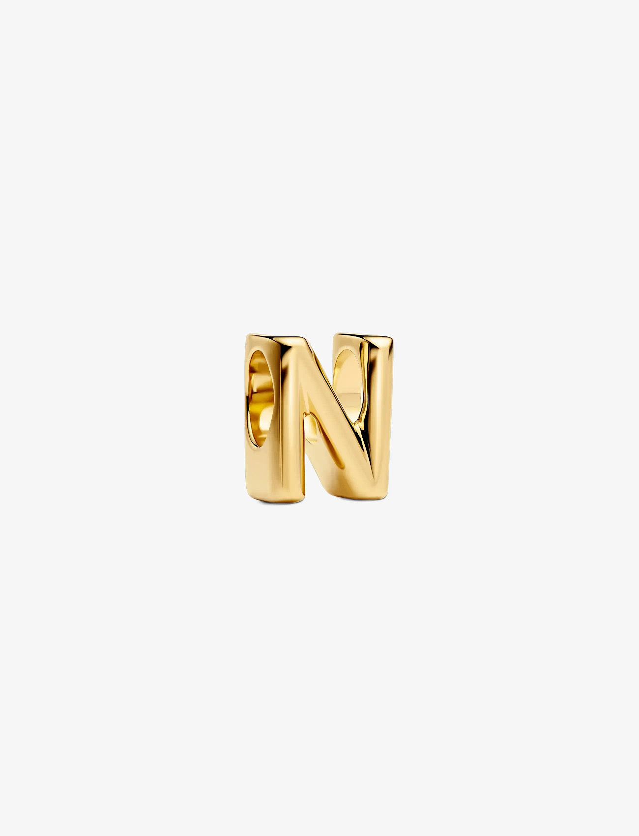 Pandora - Letter N 14k gold-plated charm - vedhæng - no color - 1