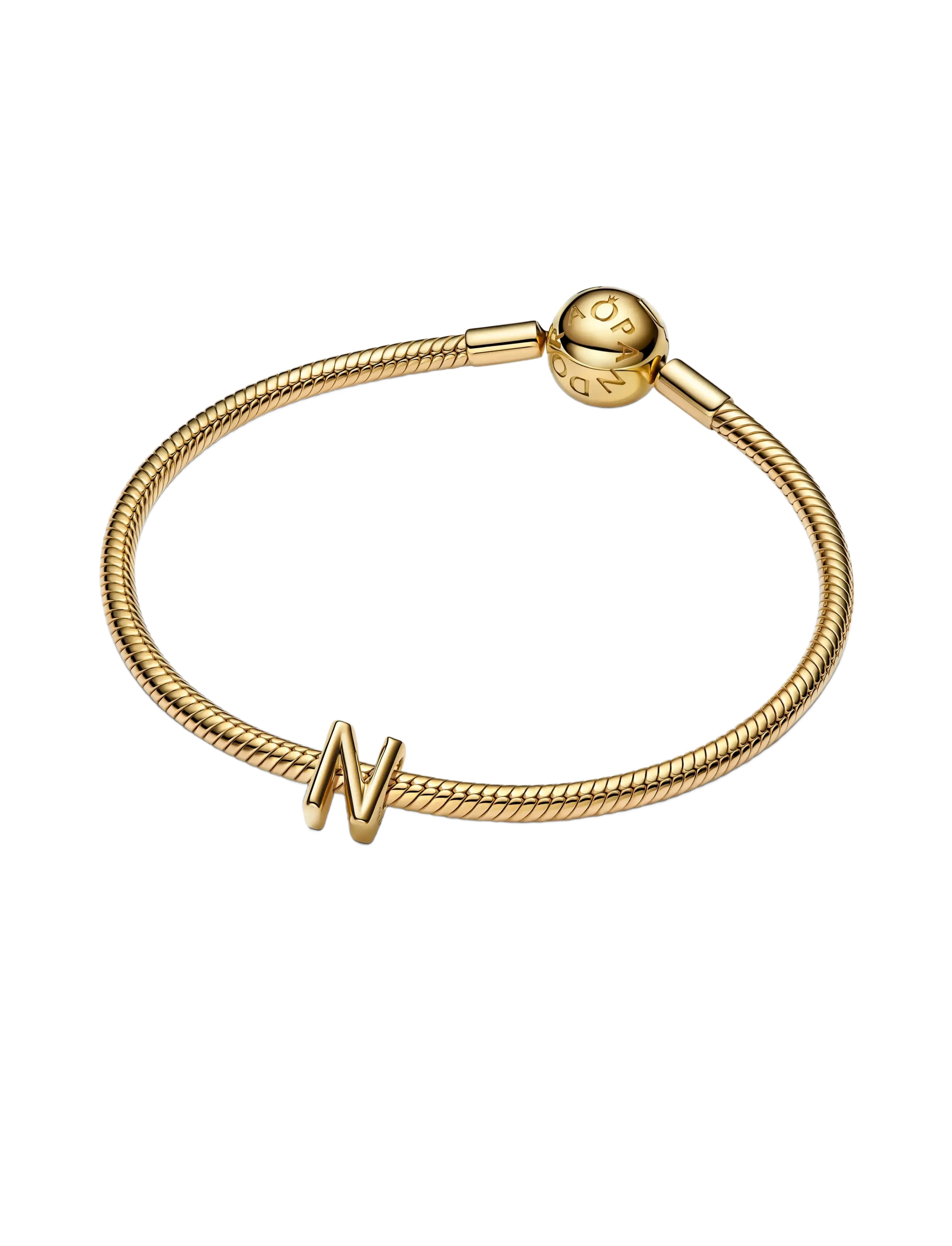 Pandora - Letter N 14k gold-plated charm - pendants - no color - 2