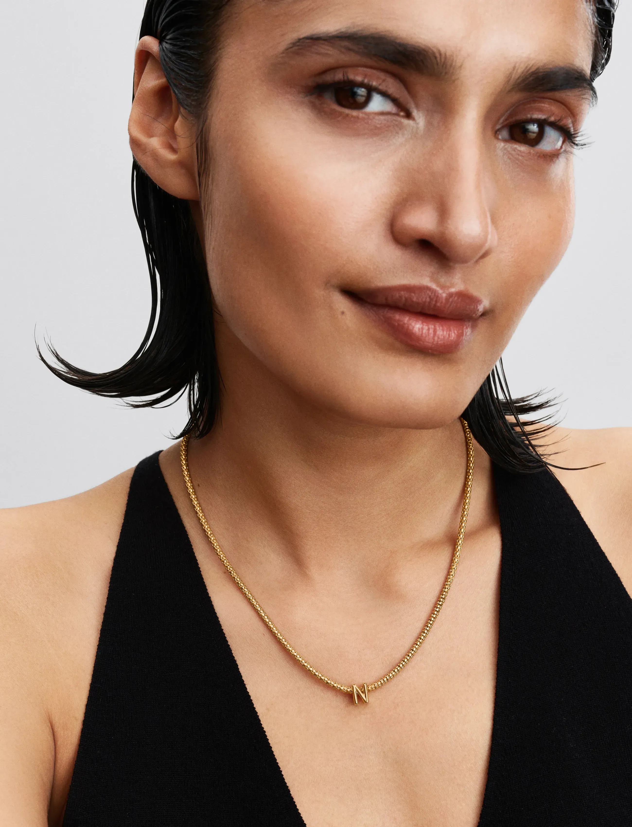 Letter N 14K Gold-Plated Charm