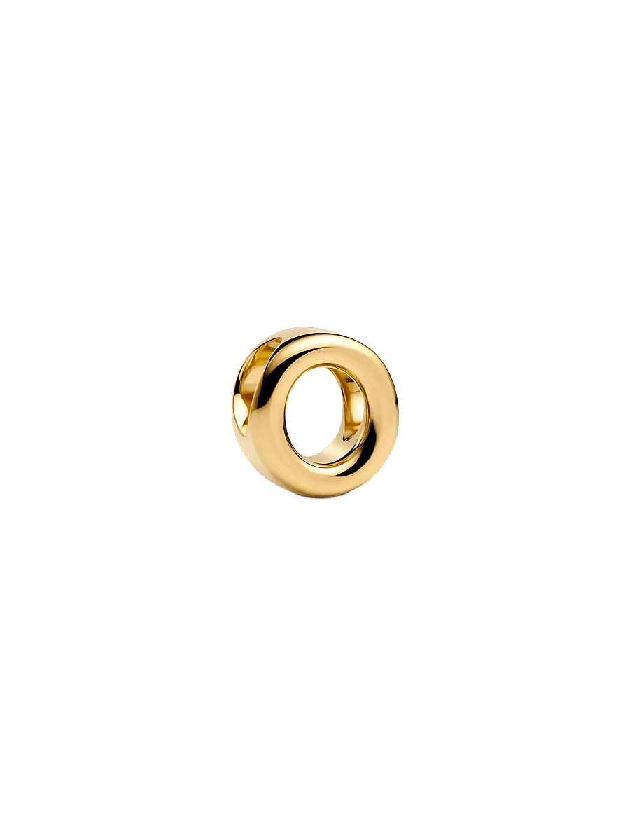 Pandora - Letter O 14k gold-plated charm - hängen & berlocker - no color - 1