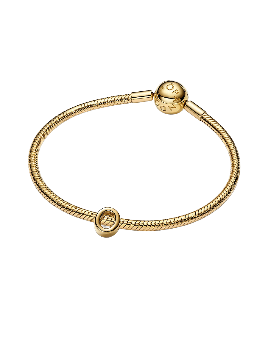 Pandora - Letter O 14k gold-plated charm - hängen & berlocker - no color - 2