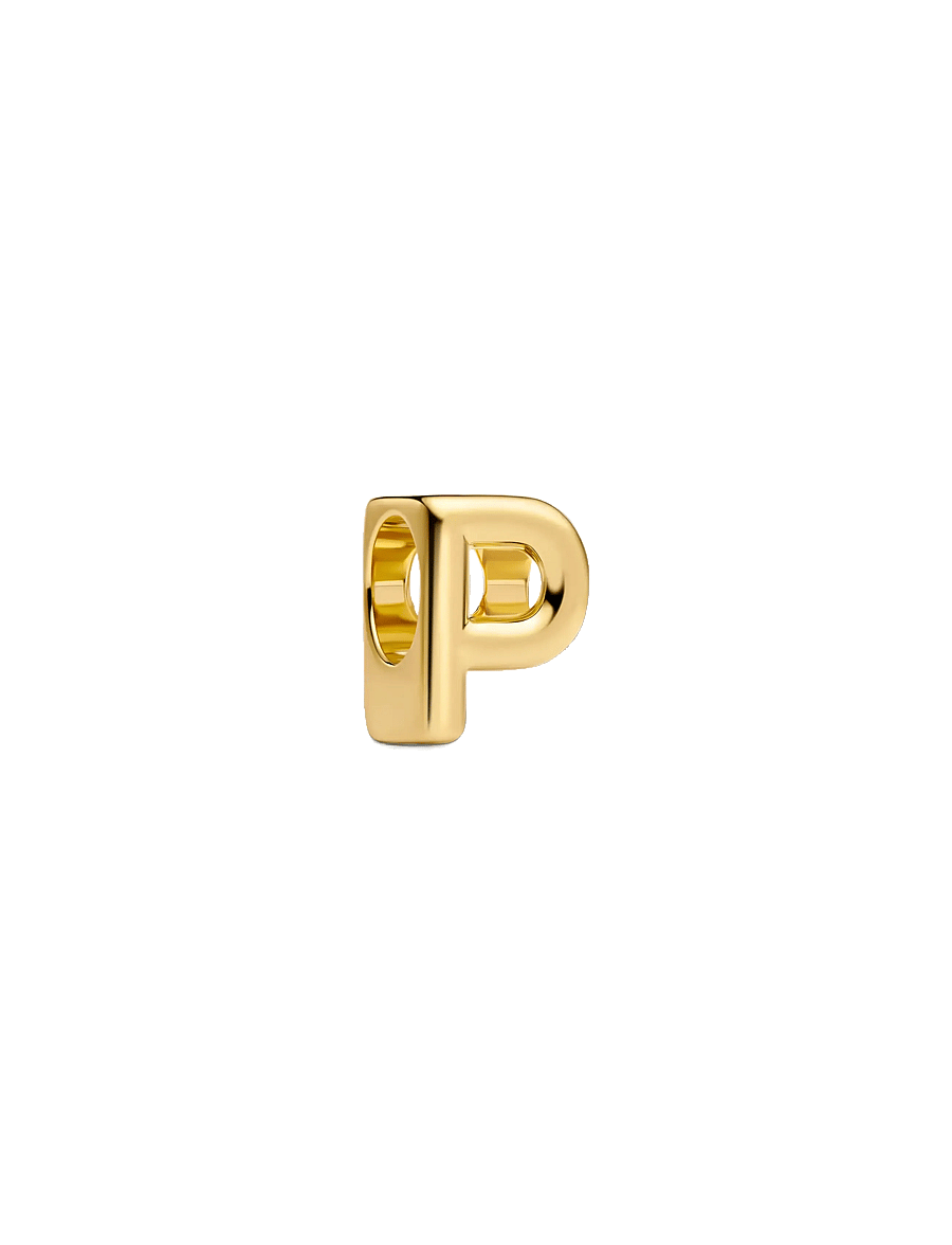 Pandora - Letter P 14k gold-plated charm - vedhæng - no color - 1