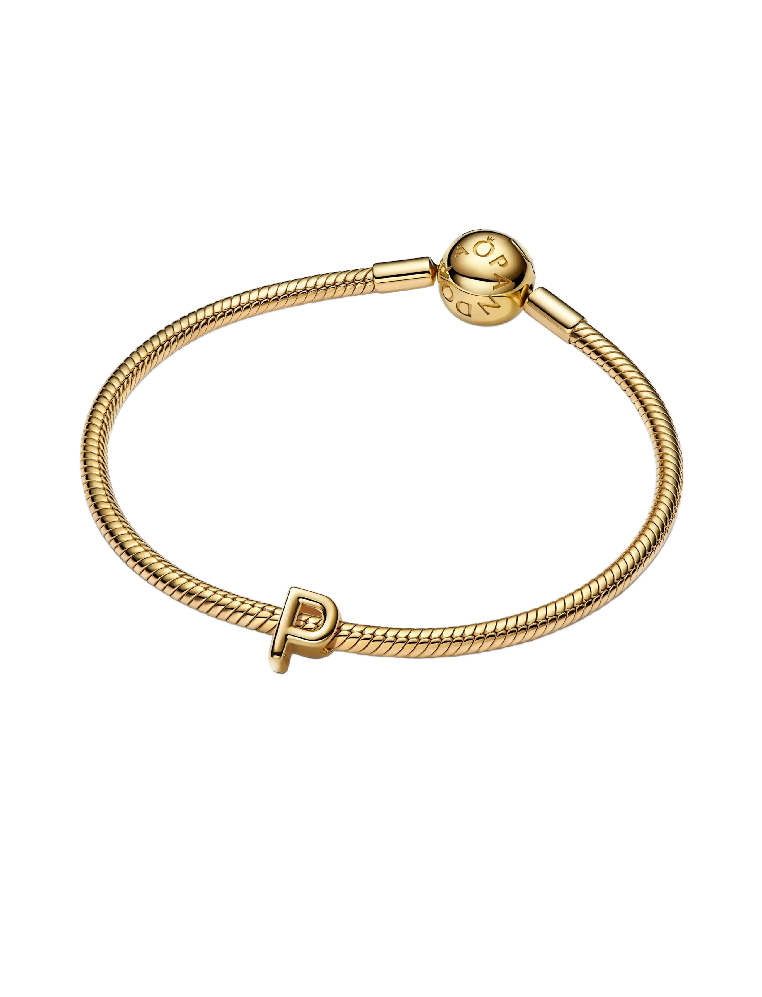 Pandora - Letter P 14k gold-plated charm - pendants - no color - 2