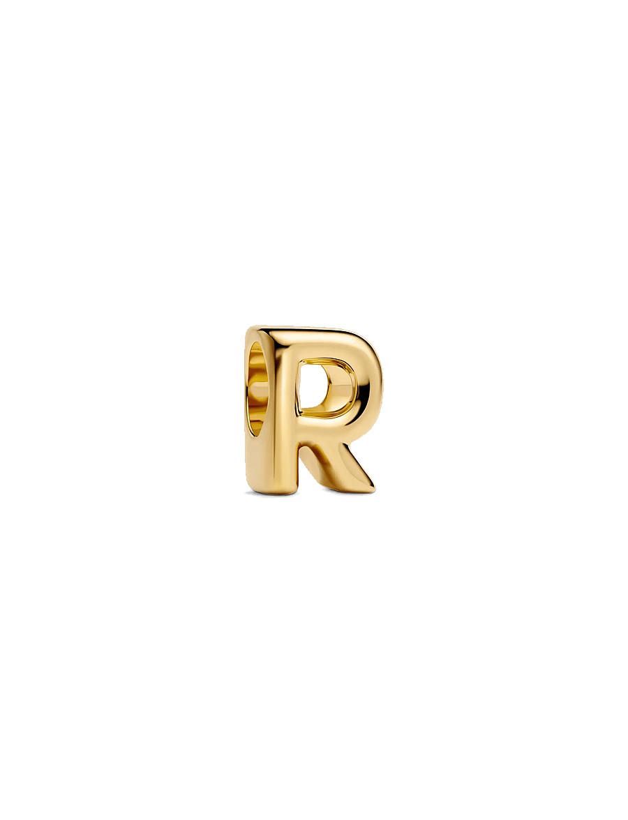 Pandora - Letter R 14k gold-plated charm - hängen & berlocker - no color - 1
