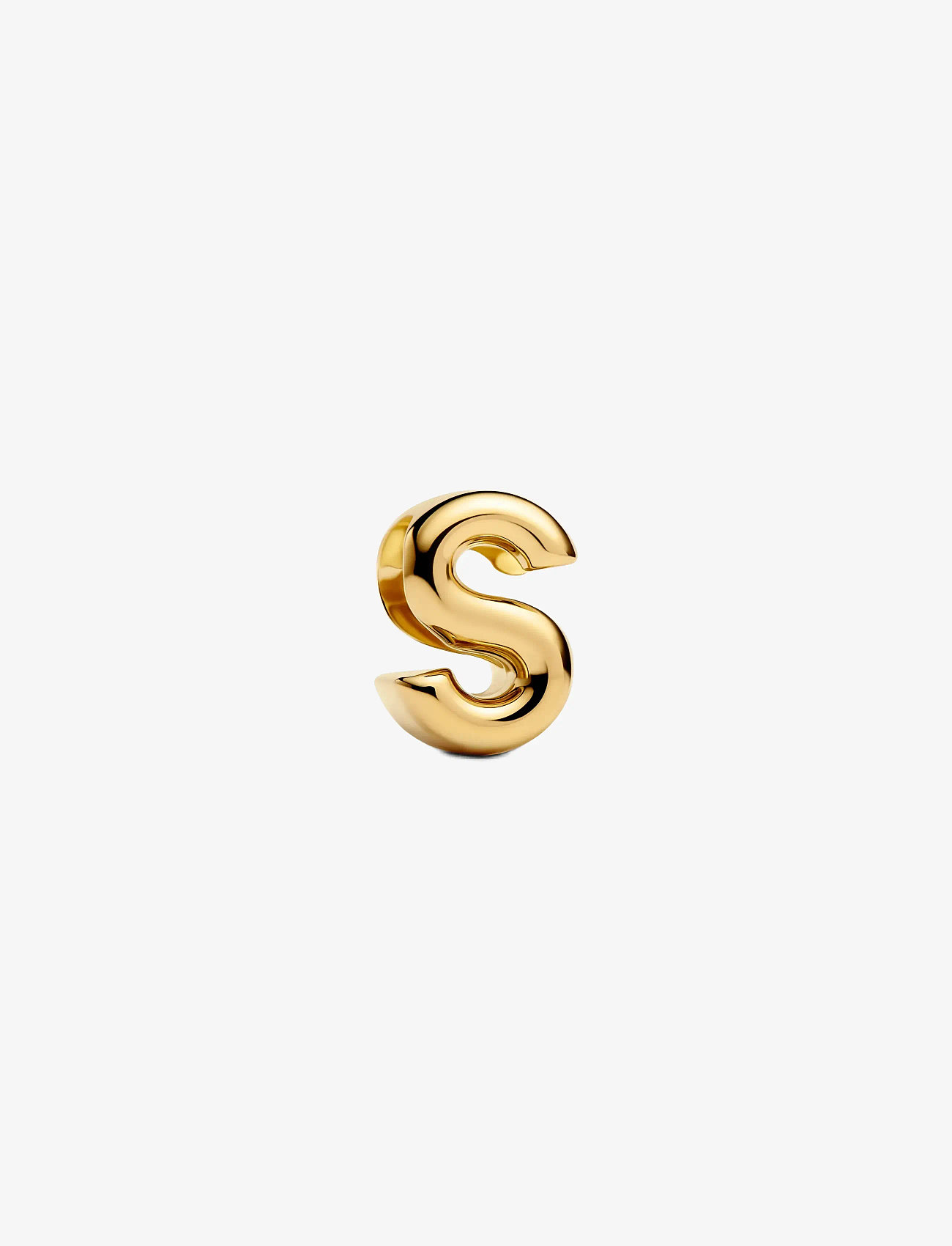 Pandora - Letter S 14k gold-plated charm - no color - 1