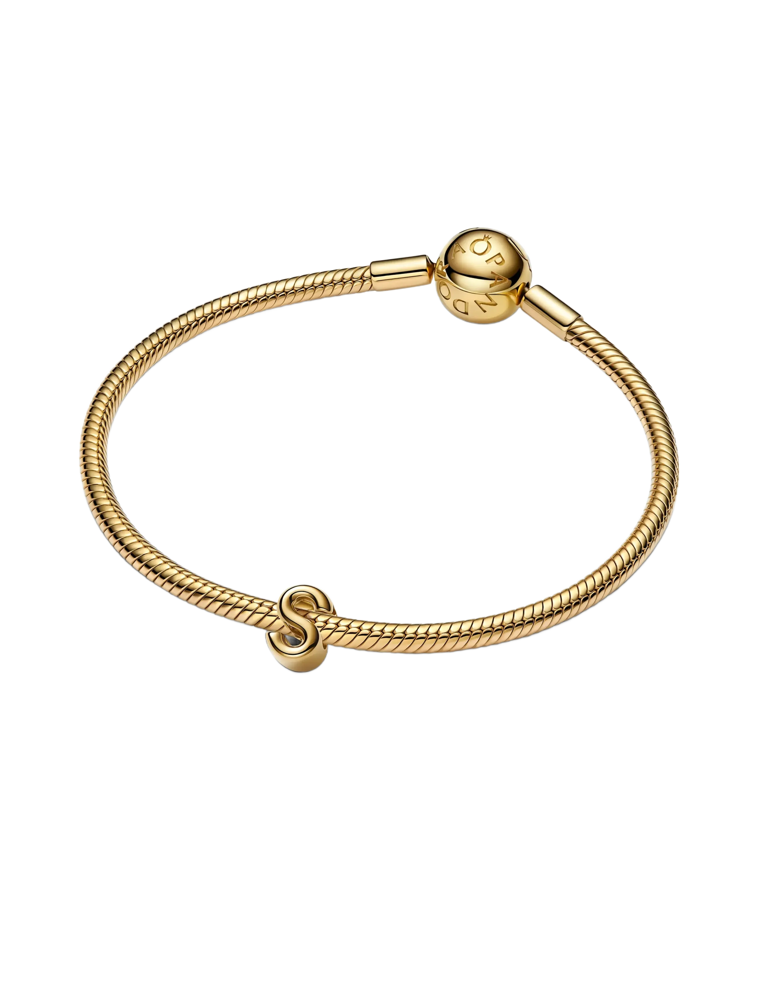 Pandora - Letter S 14k gold-plated charm - pendants - no color - 2