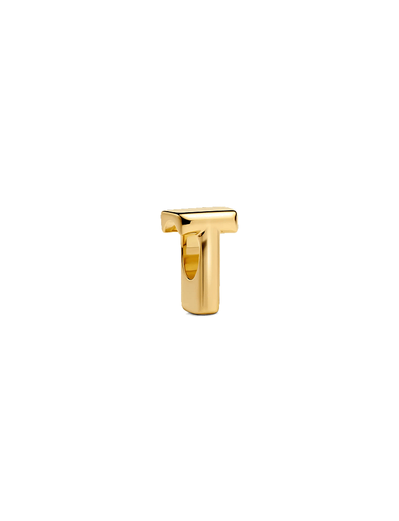 Pandora - Letter T 14k gold-plated charm - no color - 1