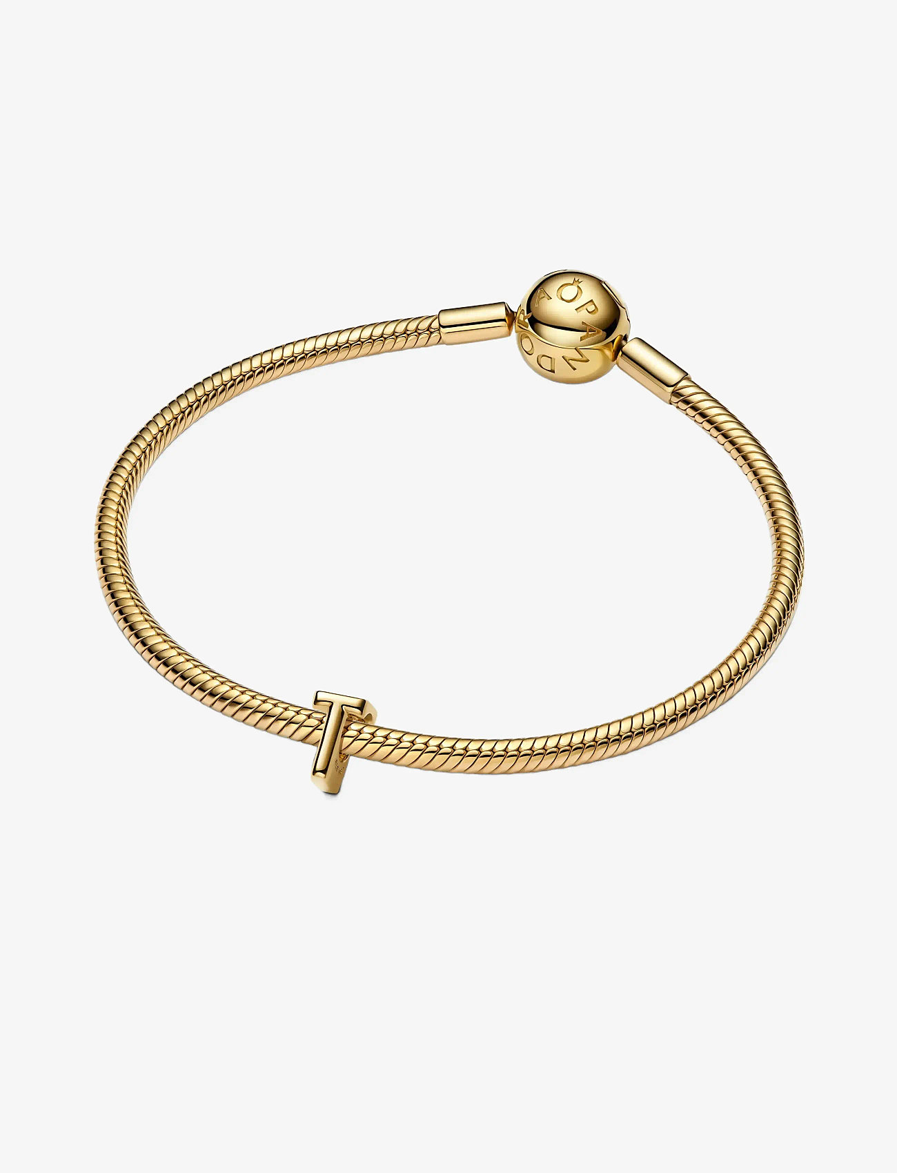Pandora - Letter T 14k gold-plated charm - no color - 2