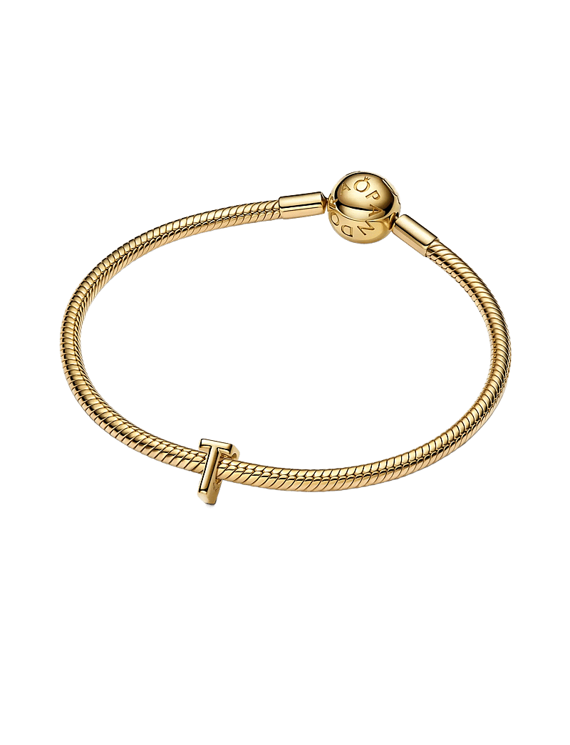 Pandora - Letter T 14k gold-plated charm - no color - 2