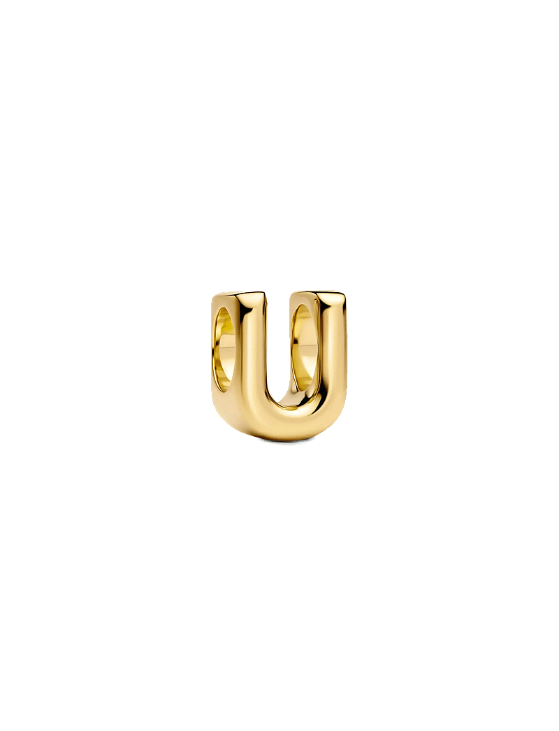 Pandora - Letter U 14k gold-plated charm - anhänger - no color - 1