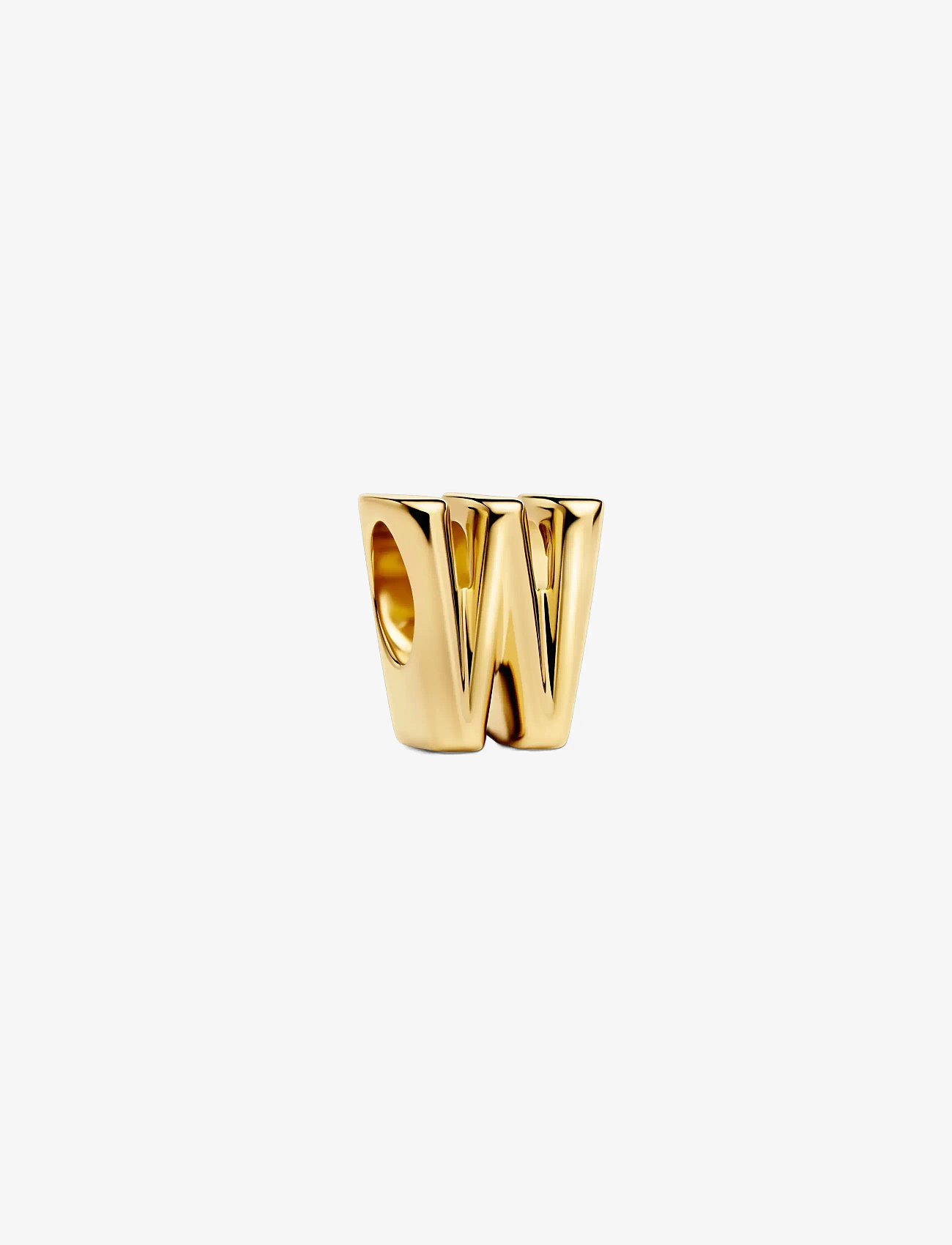 Pandora - Letter W 14k gold-plated charm - pendants - no color - 1