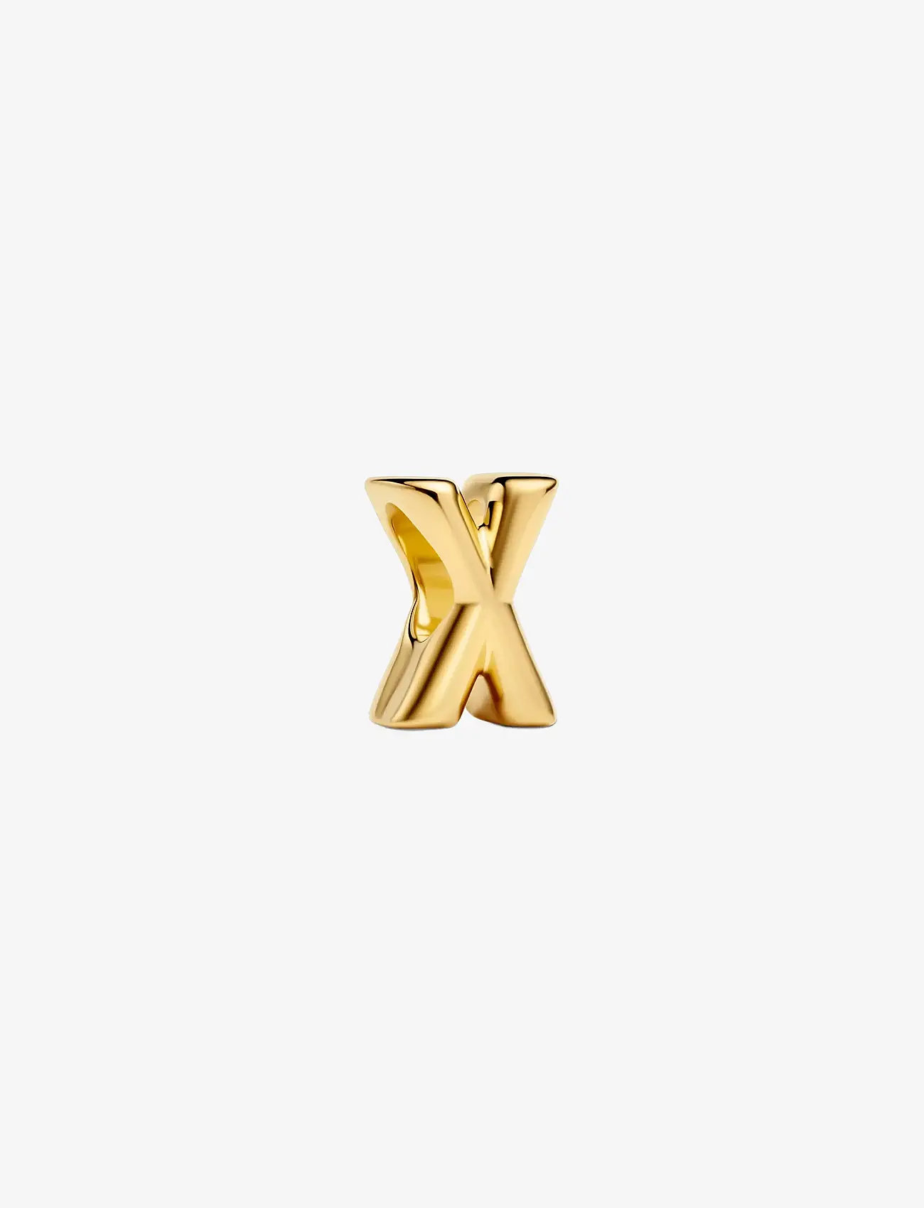 Pandora - Letter X 14k gold-plated charm - riipukset - no color - 1
