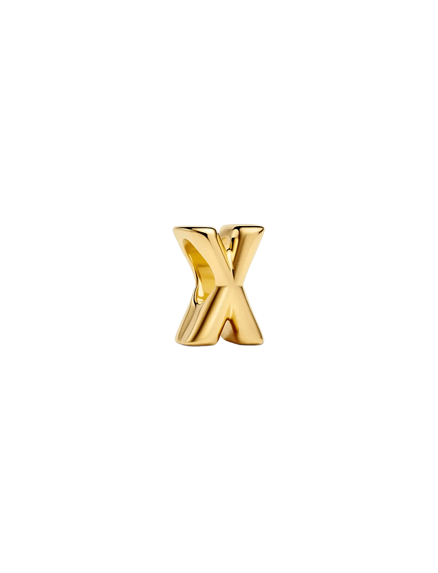 Pandora - Letter X 14k gold-plated charm - anhänger - no color - 1