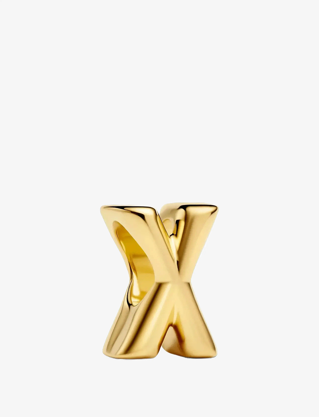 Pandora - Letter X 14k gold-plated charm - riipukset - no color - 2