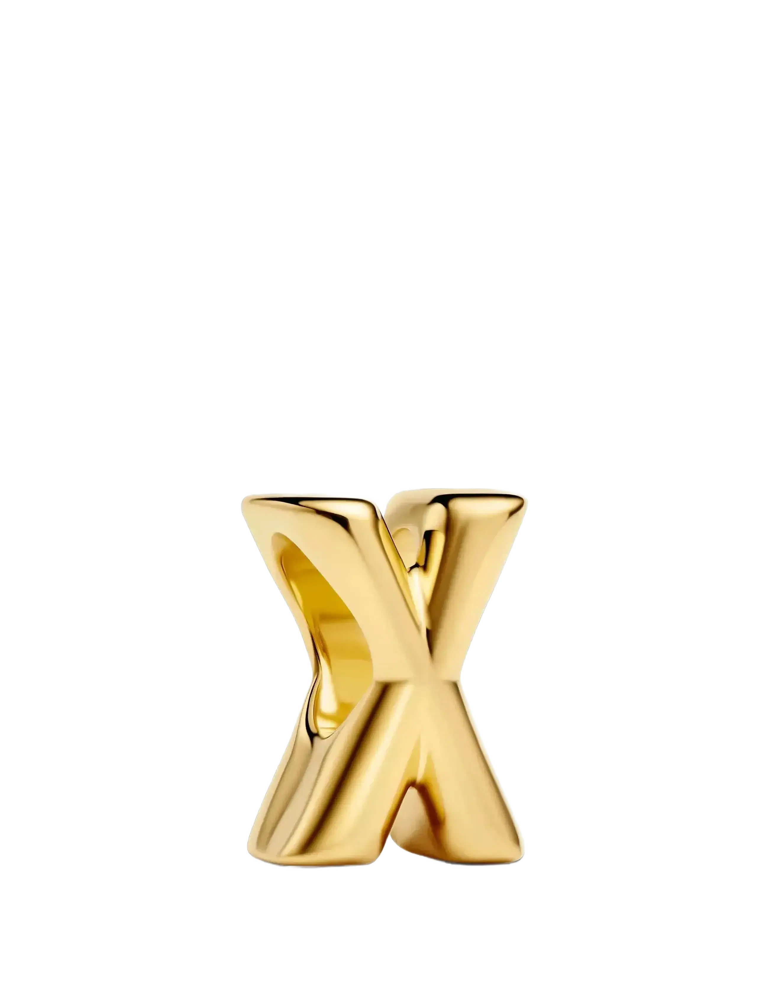Pandora - Letter X 14k gold-plated charm - anhänger - no color - 2