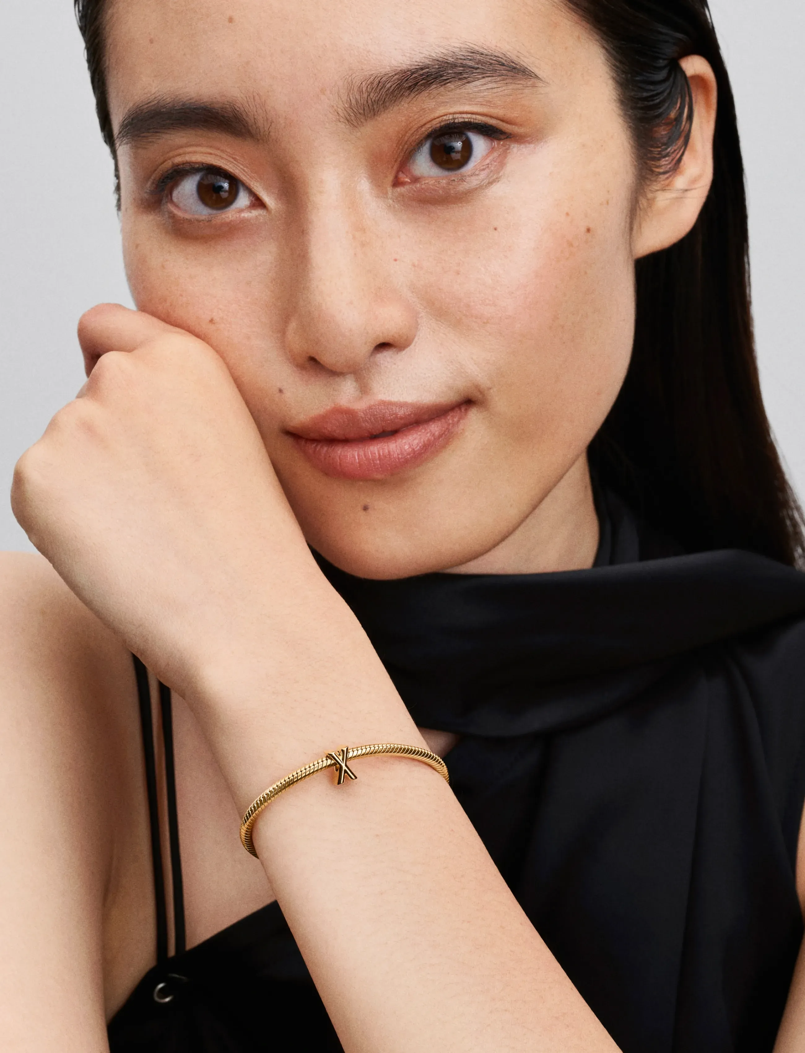 Pandora Letter X 14K Gold-Plated Charm, Bogstav X Charm, Guld, Str: ONE SIZE