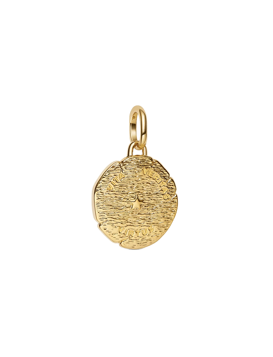 Pandora - Lion 14k gold-plated medallion with clear cubic zirconia - anhänger - clear - 2