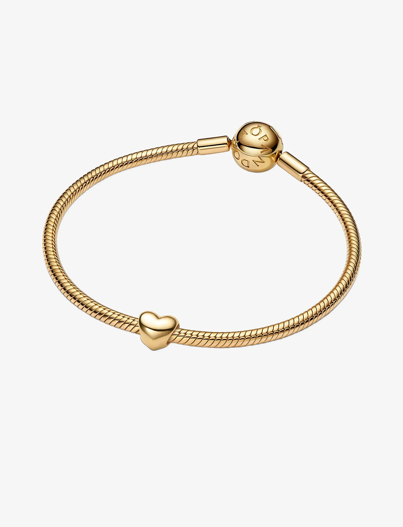 Pandora - Heart 14k gold-plated mini charm - vedhæng - no color - 2