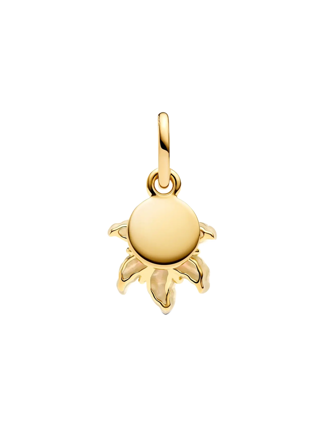 Pandora - Disney Tangled Flower 14k gold-plated double dangle with clear cubic zirconia, yellow bioresin man-m - yellow - 2