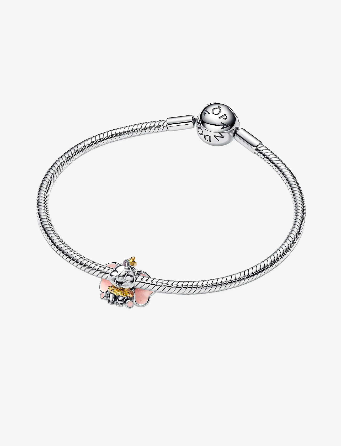 Pandora - Disney Dumbo sterling silver and 14k gold-plated charm with glittery pink and purple enamel - hängen & berlocker - pink - 3