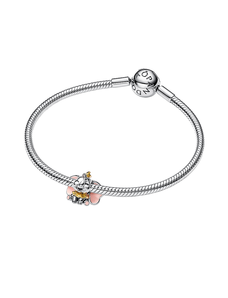 Pandora - Disney Dumbo sterling silver and 14k gold-plated charm with glittery pink and purple enamel - hängen & berlocker - pink - 3