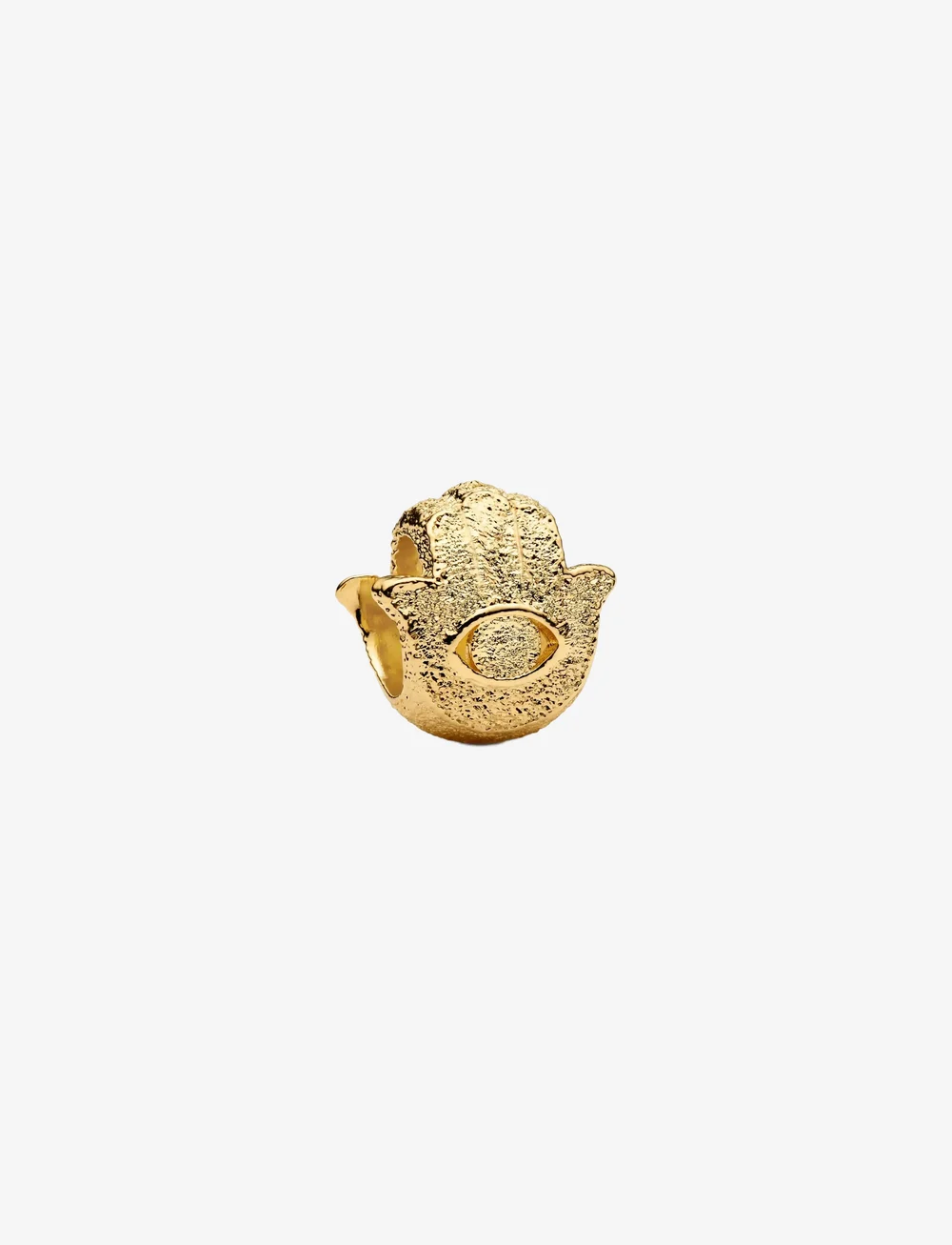 Pandora - Textured hamsa hand 14k gold-plated mini charm - anhänger - no color - 1