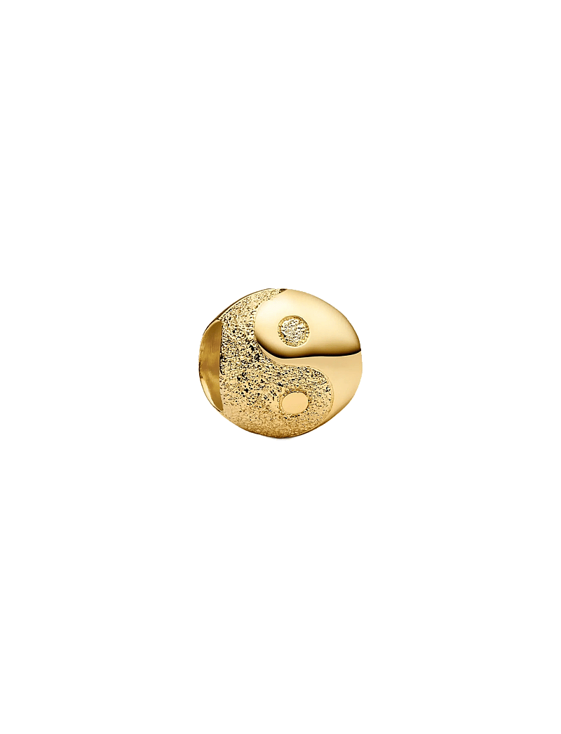 Pandora - Textured yin and yang 14k gold-plated mini charm - anhänger - no color - 1