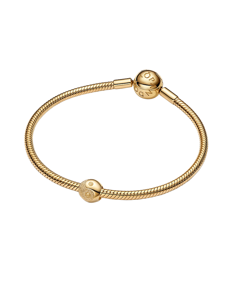 Pandora - Textured yin and yang 14k gold-plated mini charm - anhänger - no color - 2