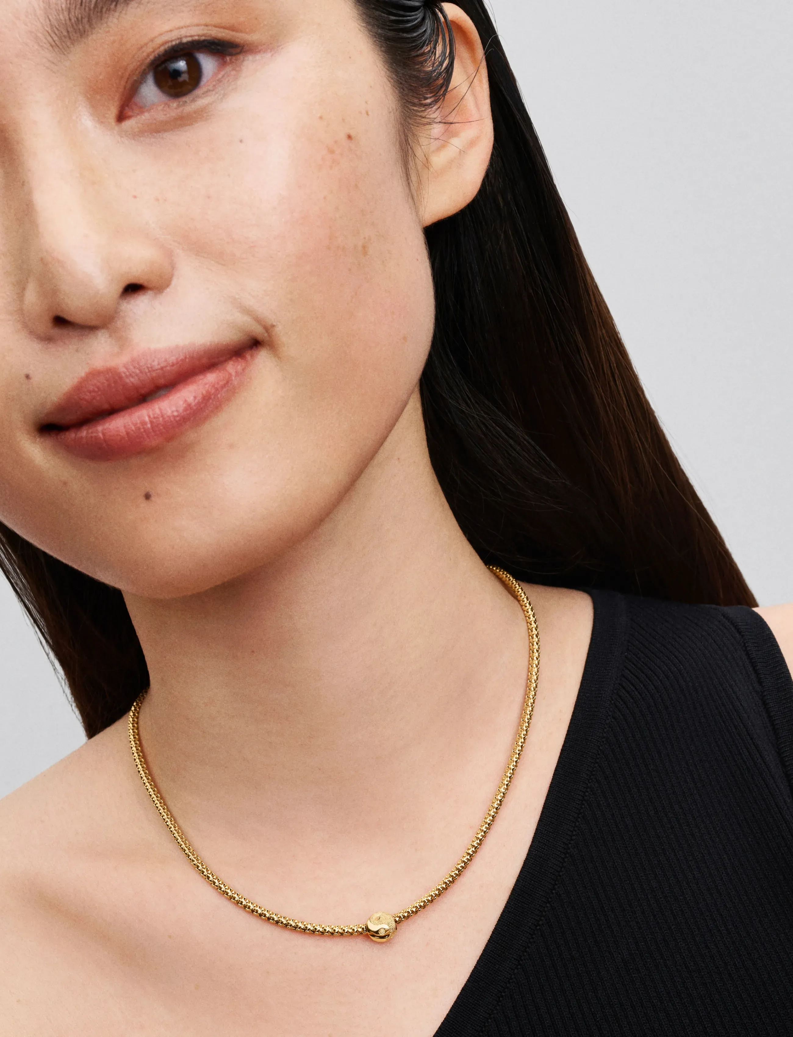 Textured Yin And Yang 14K Gold-Plated Mini Charm