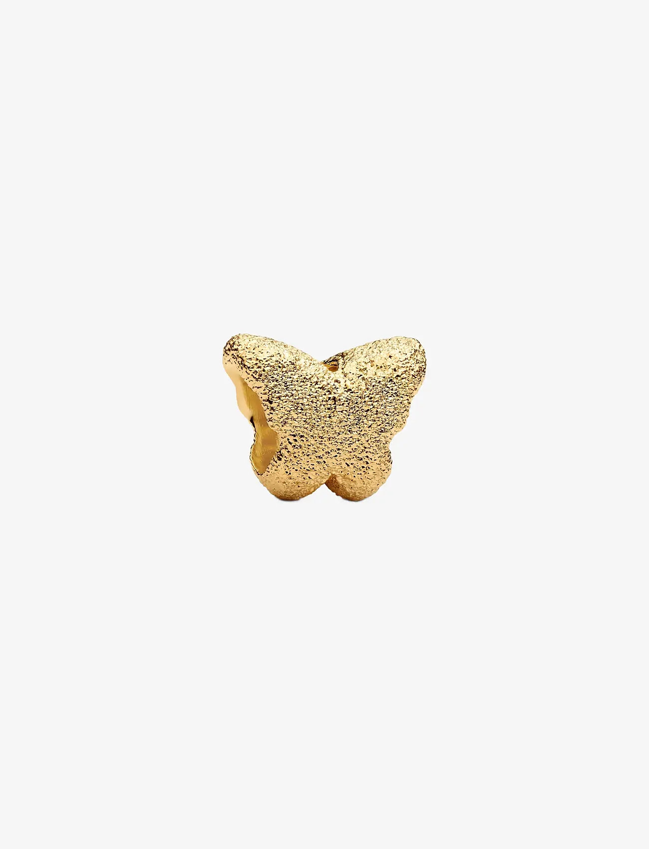 Pandora - Textured butterfly 14k gold-plated mini charm - anheng - no color - 1