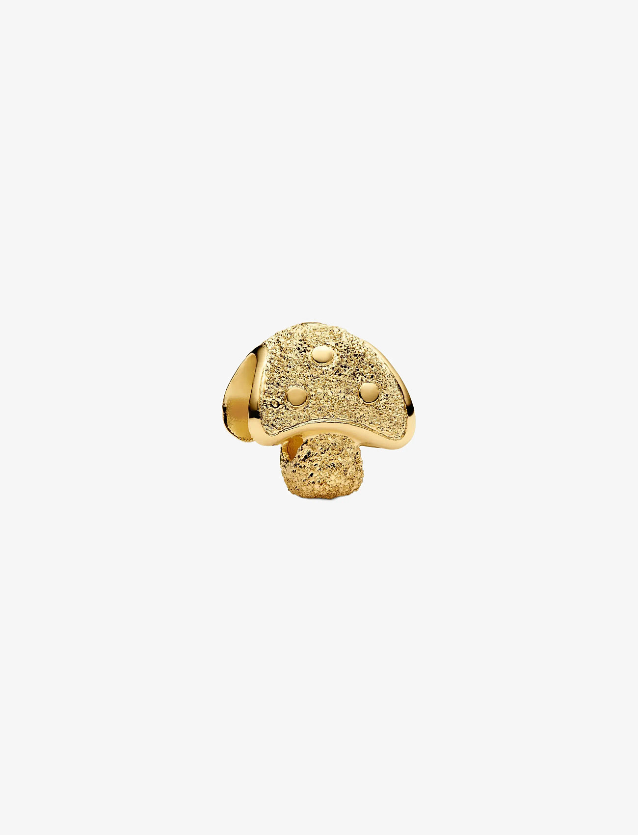 Pandora - Textured mushroom 14k gold-plated mini charm - hengiskraut - no color - 1