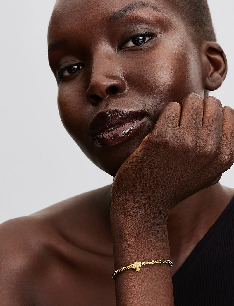 Pandora - Textured mushroom 14k gold-plated mini charm - hängen & berlocker - no color - 0