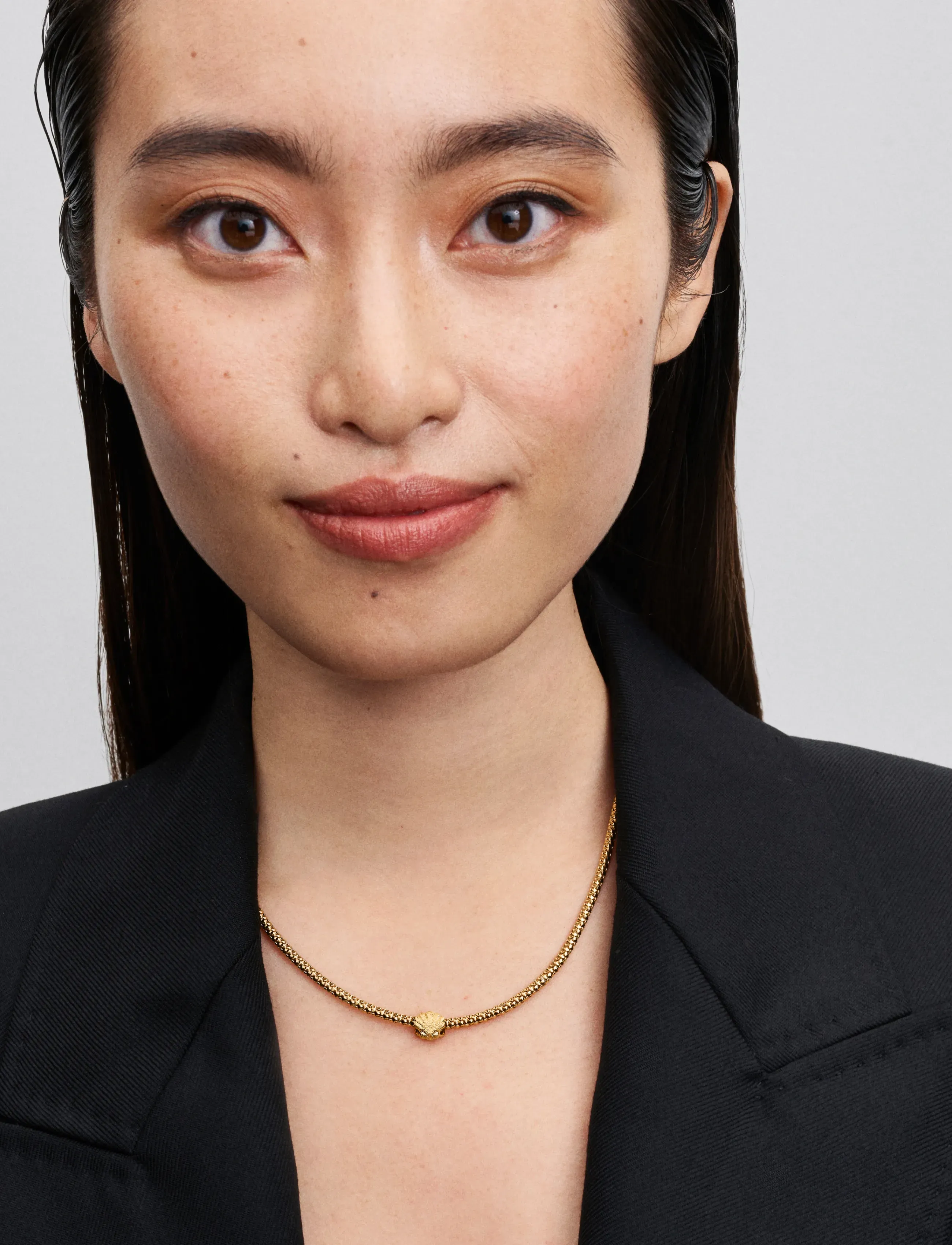 Textured Shell 14K Gold-Plated Mini Charm