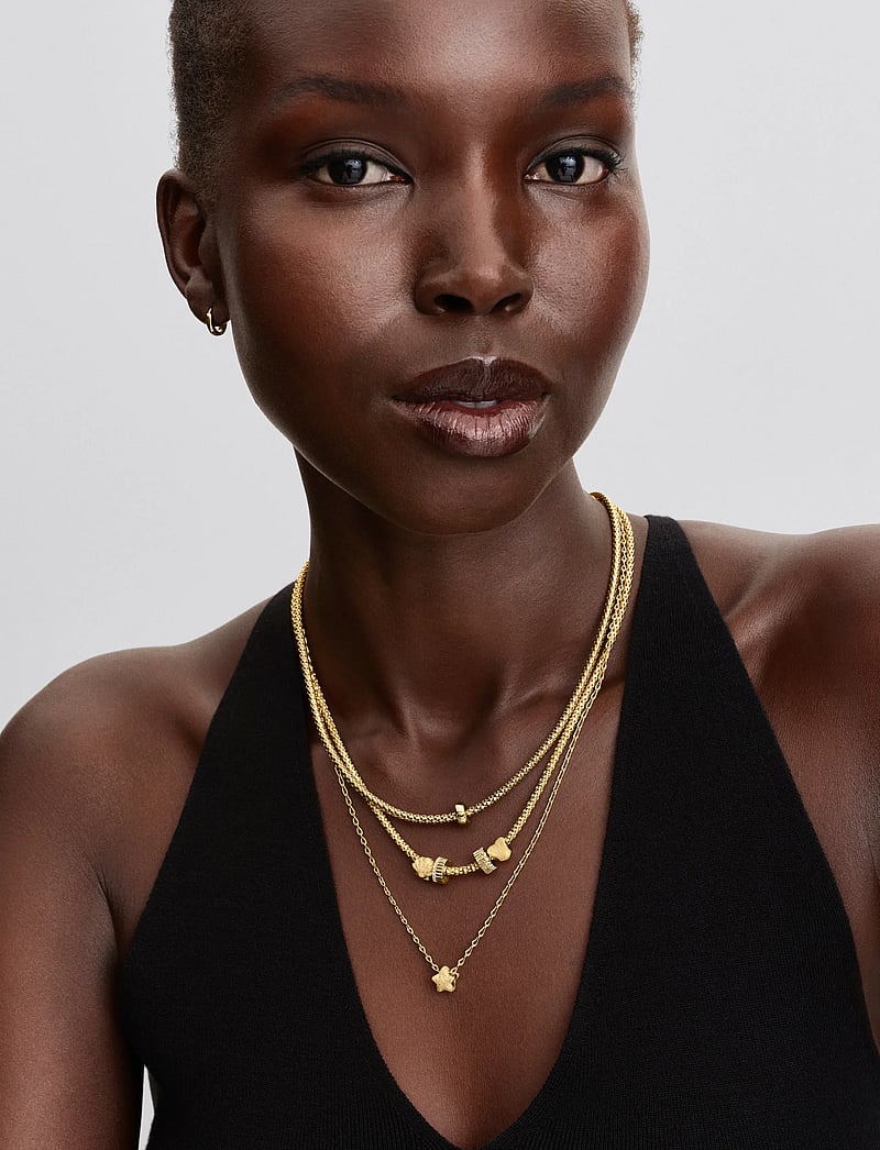 Pandora - 14k gold-plated clip with clear cubic zirconia and silicone grip - anhänger - clear - 2