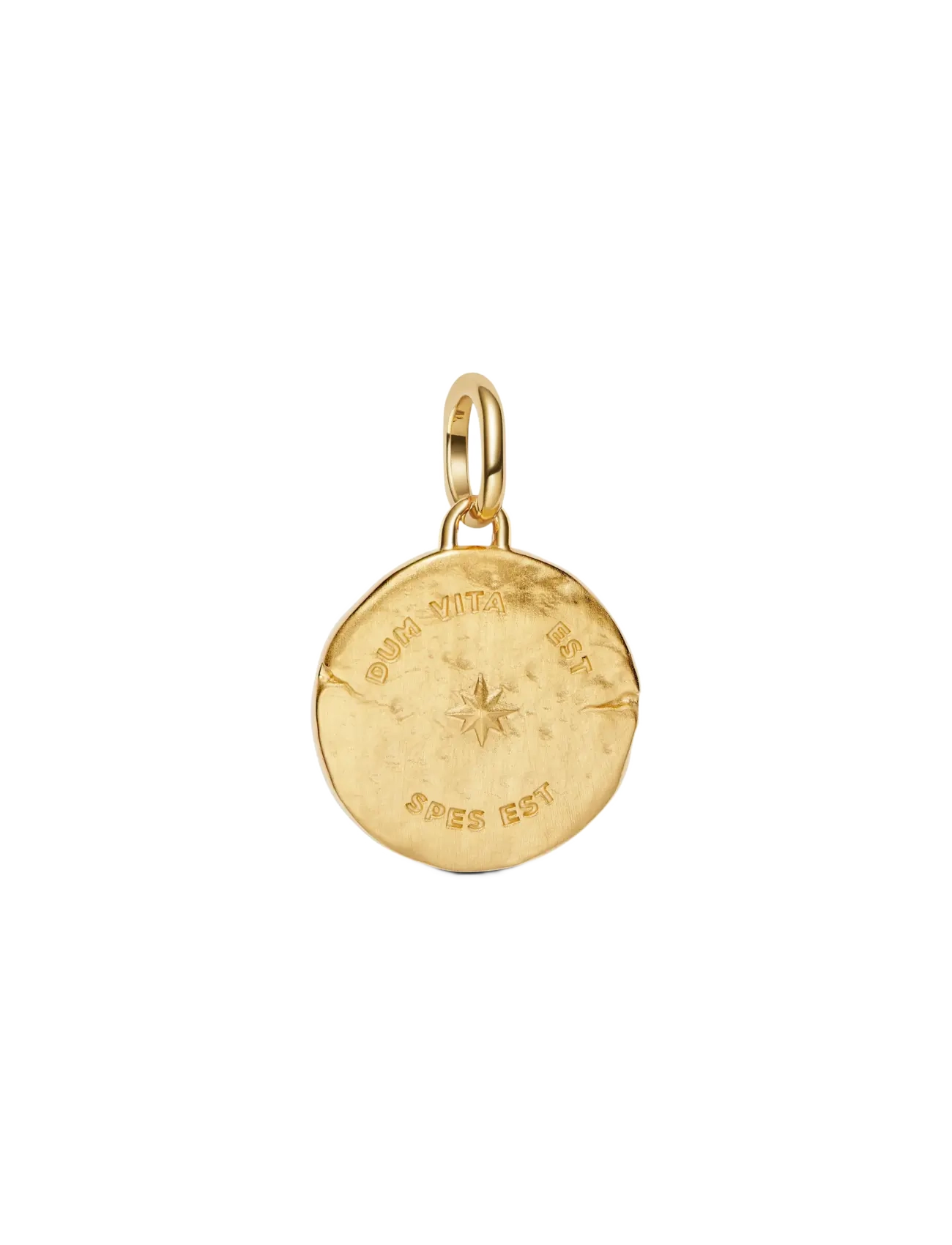 Pandora - Swallow 14k gold-plated medallion with clear cubic zirconia - anhänger - clear - 2