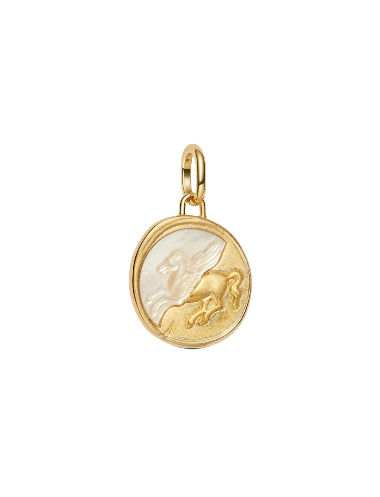 Pandora Pegasus Medallion Charm - Charms - WHITE / gold