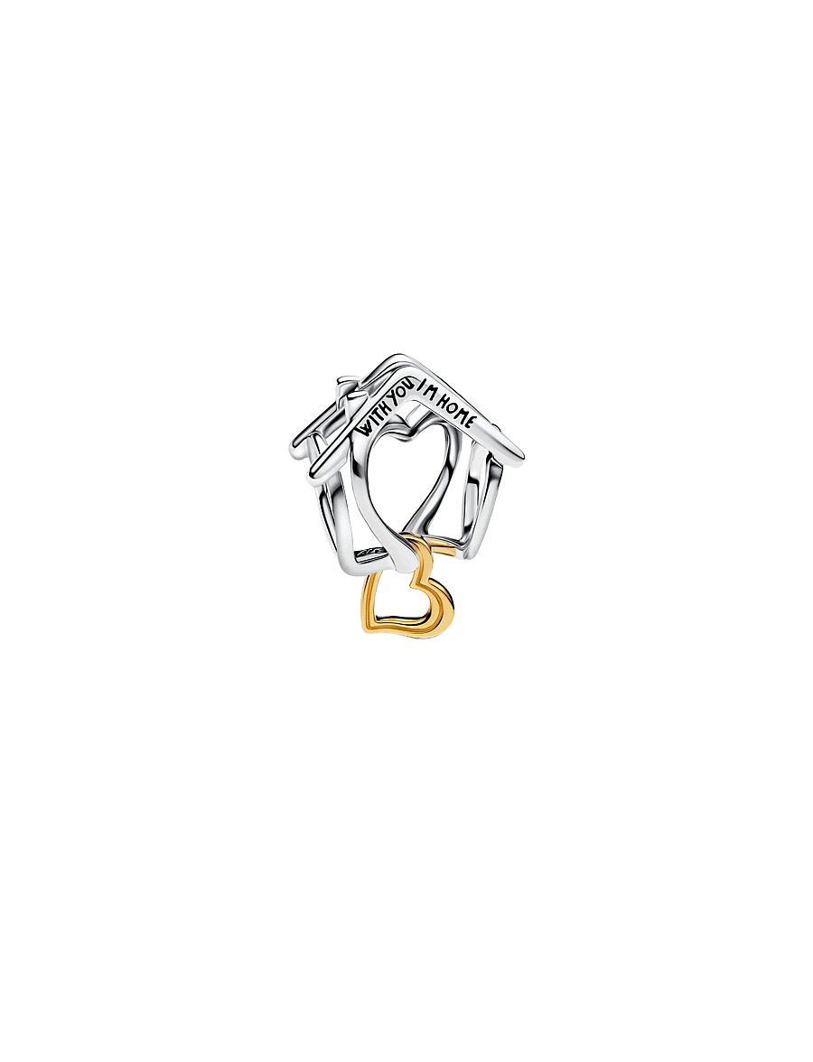 Pandora - Home sterling silver and 14k gold-plated charm - hängen & berlocker - no color - 1