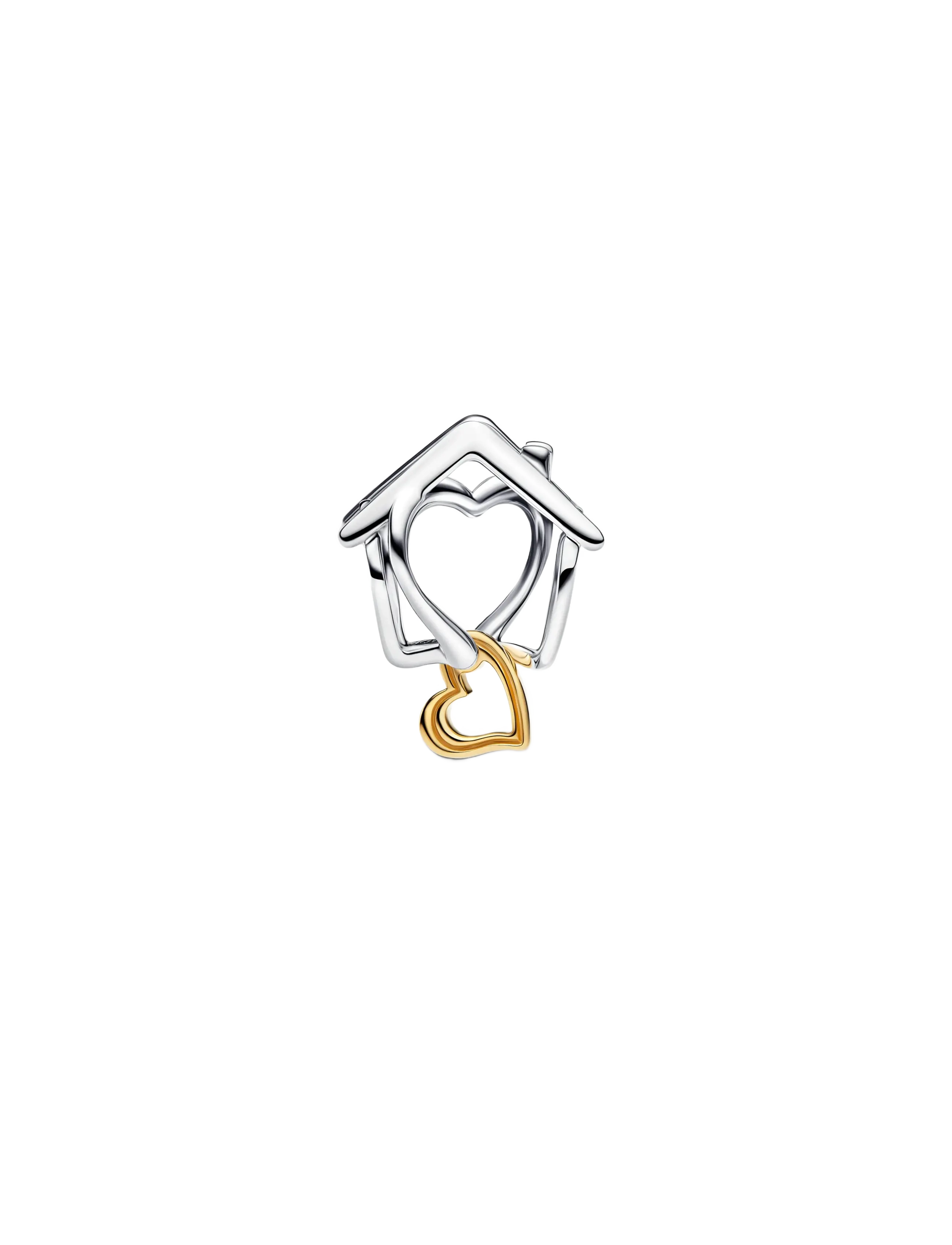 Pandora - Home sterling silver and 14k gold-plated charm - hengiskraut - no color - 2