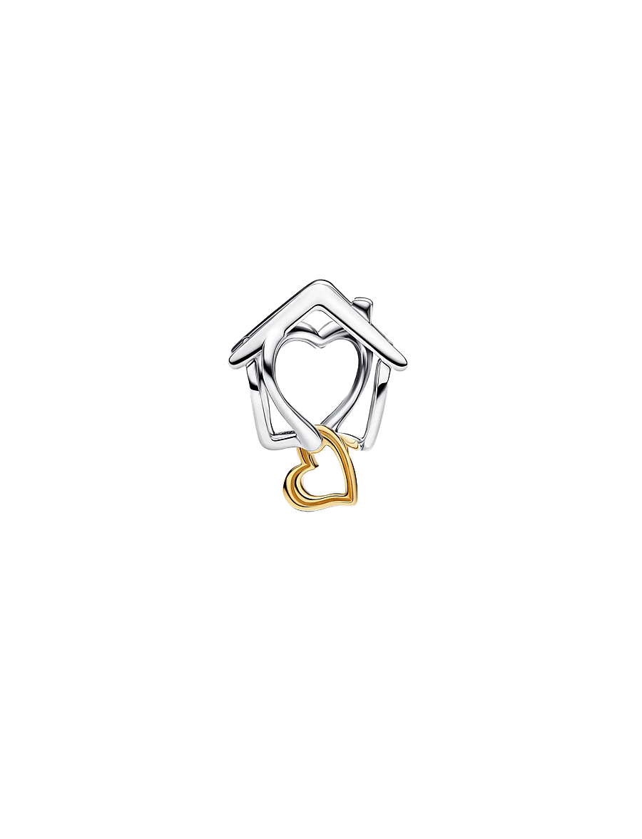 Pandora - Home sterling silver and 14k gold-plated charm - hängen & berlocker - no color - 2