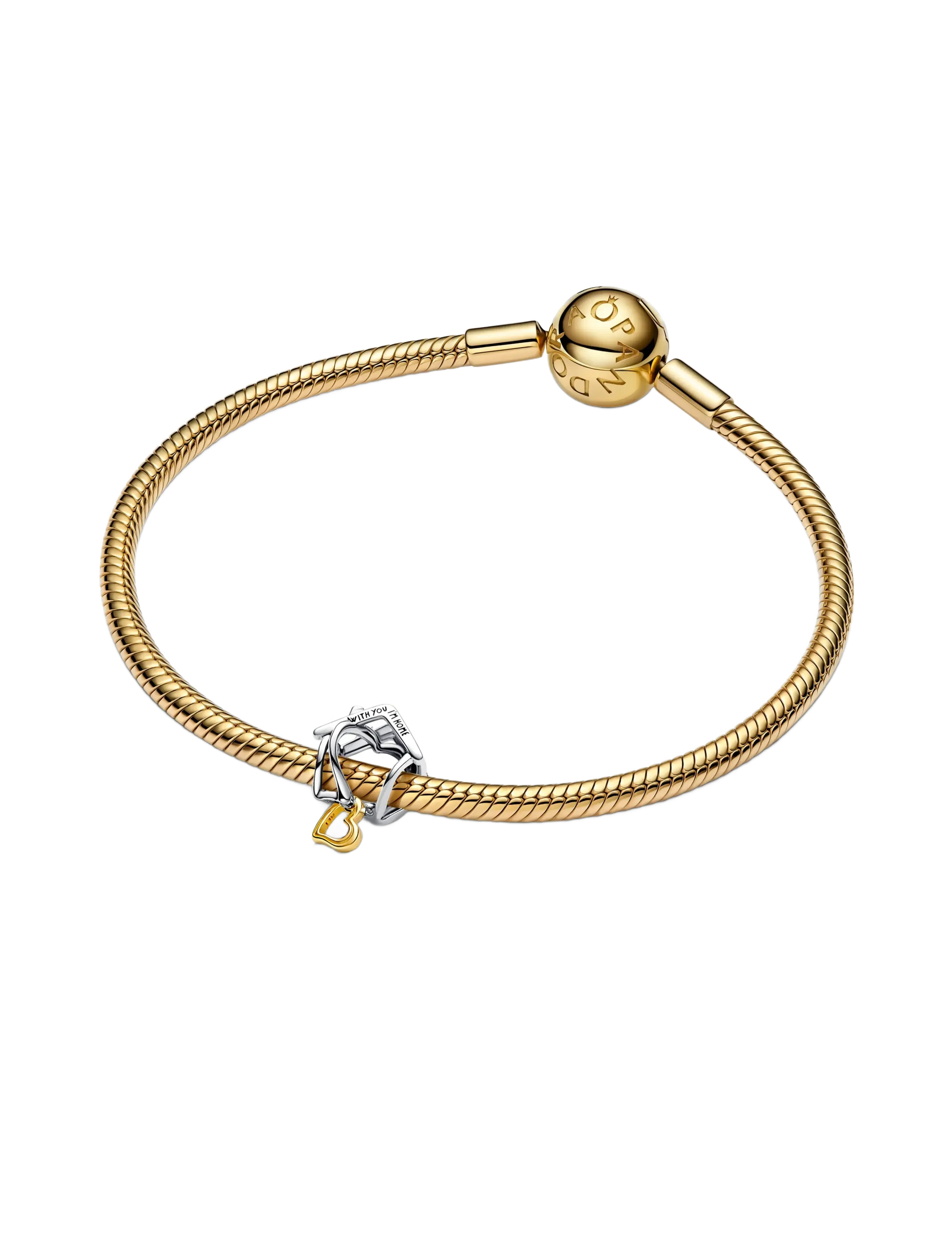 Pandora - Home sterling silver and 14k gold-plated charm - hengiskraut - no color - 3