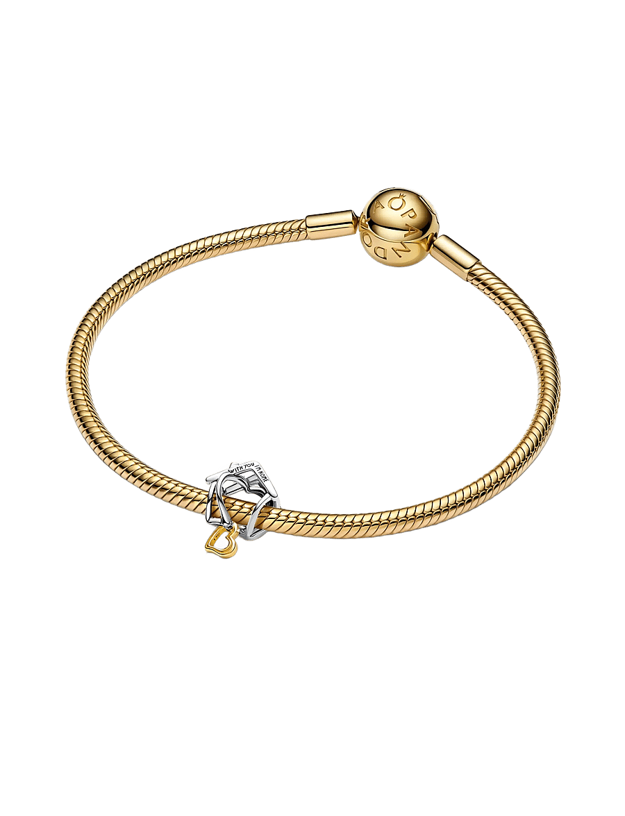 Pandora - Home sterling silver and 14k gold-plated charm - hängen & berlocker - no color - 3