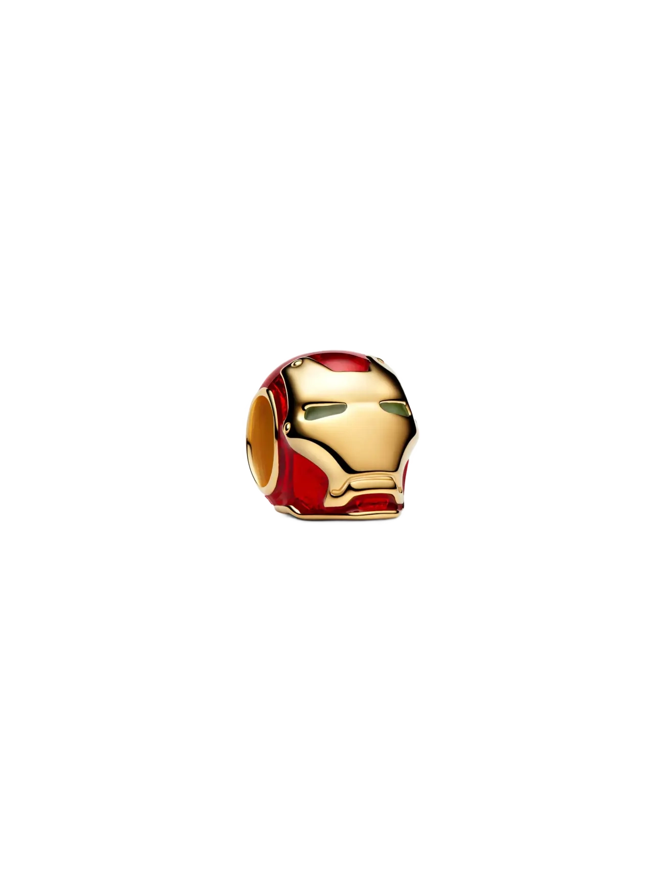 Pandora Marvel Iron Man 14k gold-plated charm with glow in the dark and red enamel - Charms - RED / red