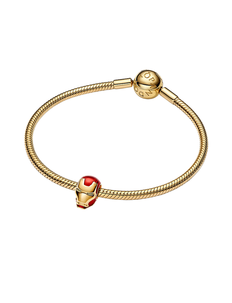 Pandora - Marvel Iron Man 14k gold-plated charm with glow in the dark and red enamel - anhänger - red - 3