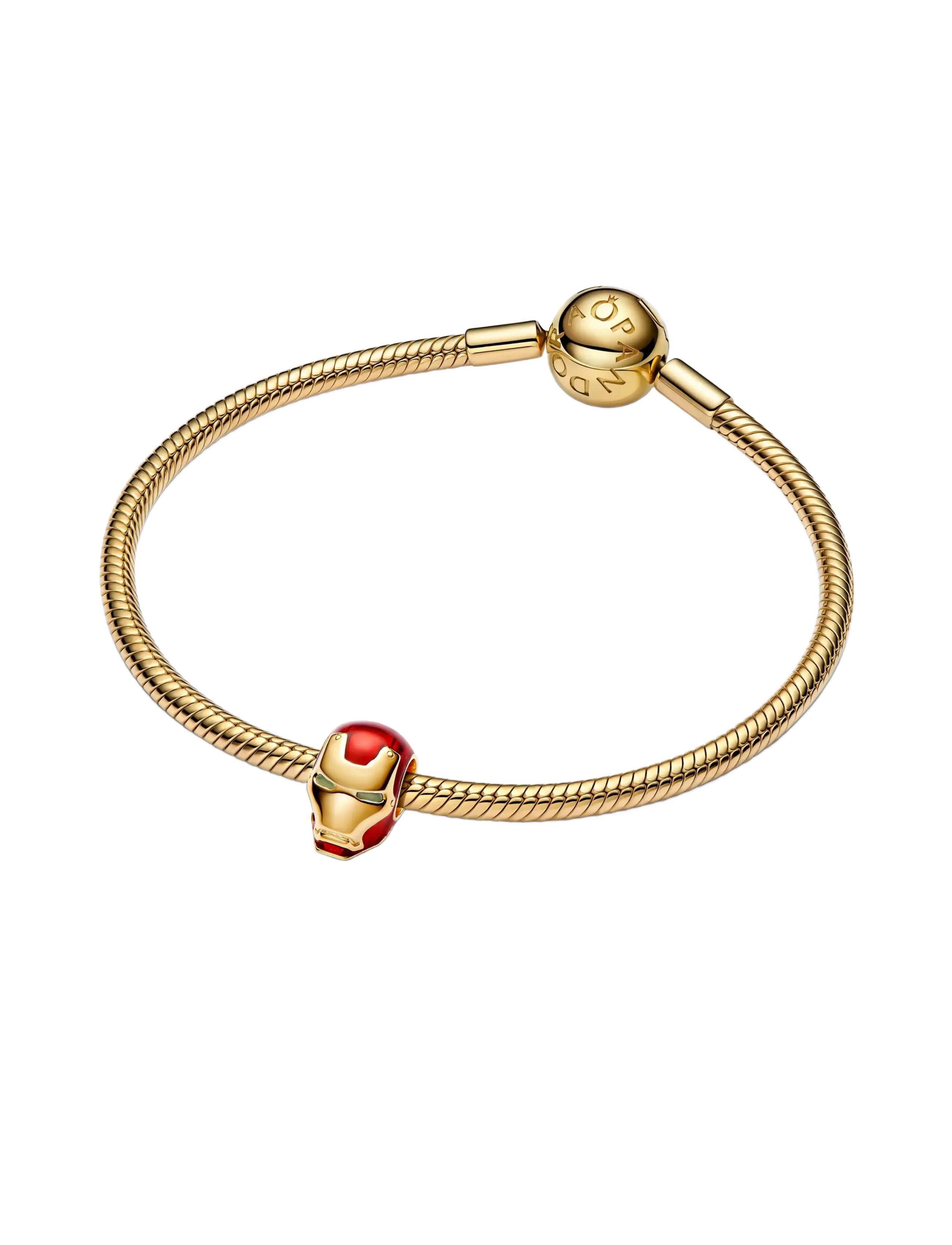Pandora - Marvel Iron Man 14k gold-plated charm with glow in the dark and red enamel - anhänger - red - 3