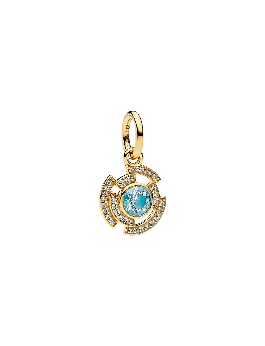 Pandora - Marvel Iron Man 14k gold-plated dangle with clear cubic zirconia and glow in the dark enamel - pendentifs - green - 1