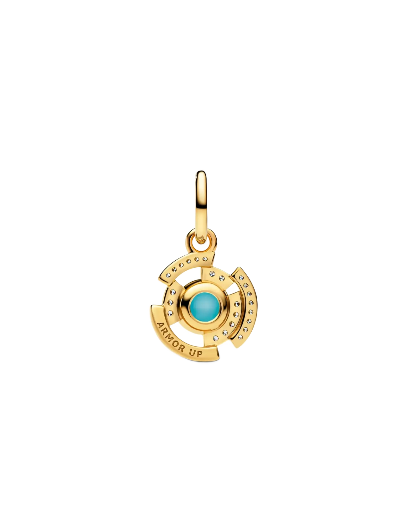 Pandora - Marvel Iron Man 14k gold-plated dangle with clear cubic zirconia and glow in the dark enamel - pendentifs - green - 2