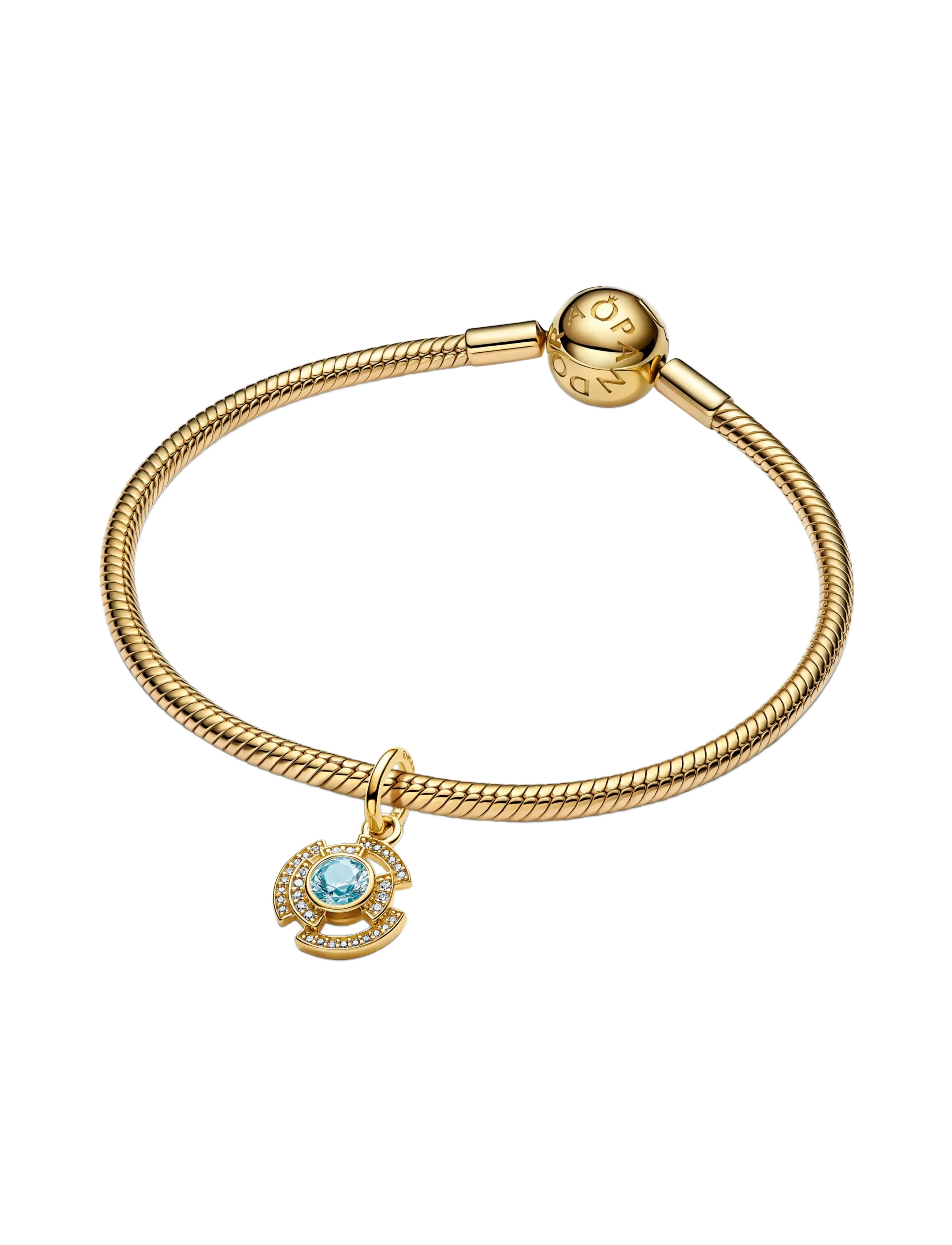 Pandora - Marvel Iron Man 14k gold-plated dangle with clear cubic zirconia and glow in the dark enamel - pendentifs - green - 3