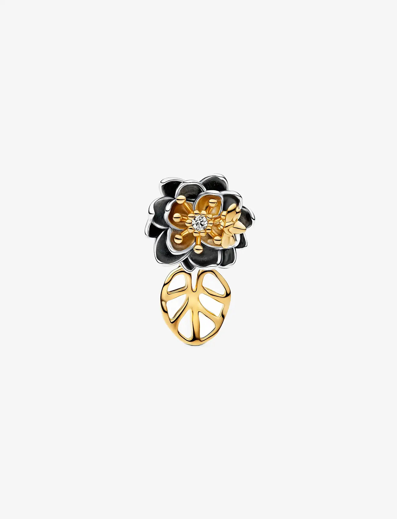 Pandora - Disney Princess Tiana Lotus Flower Lab-grown Diamond Charm - ripatsid - clear - 1