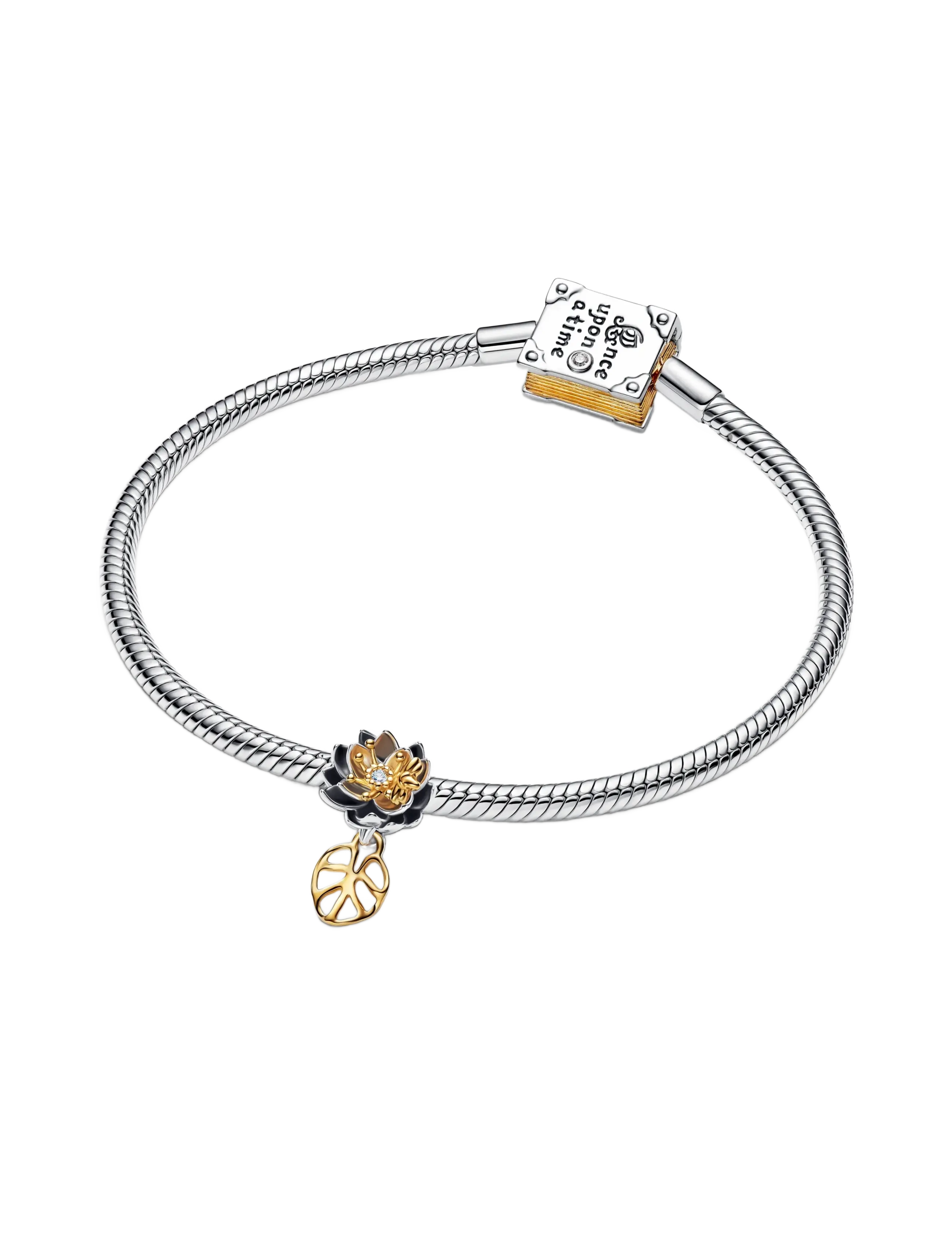 Pandora - Disney Princess Tiana Lotus Flower Lab-grown Diamond Charm - anhänger - clear - 3