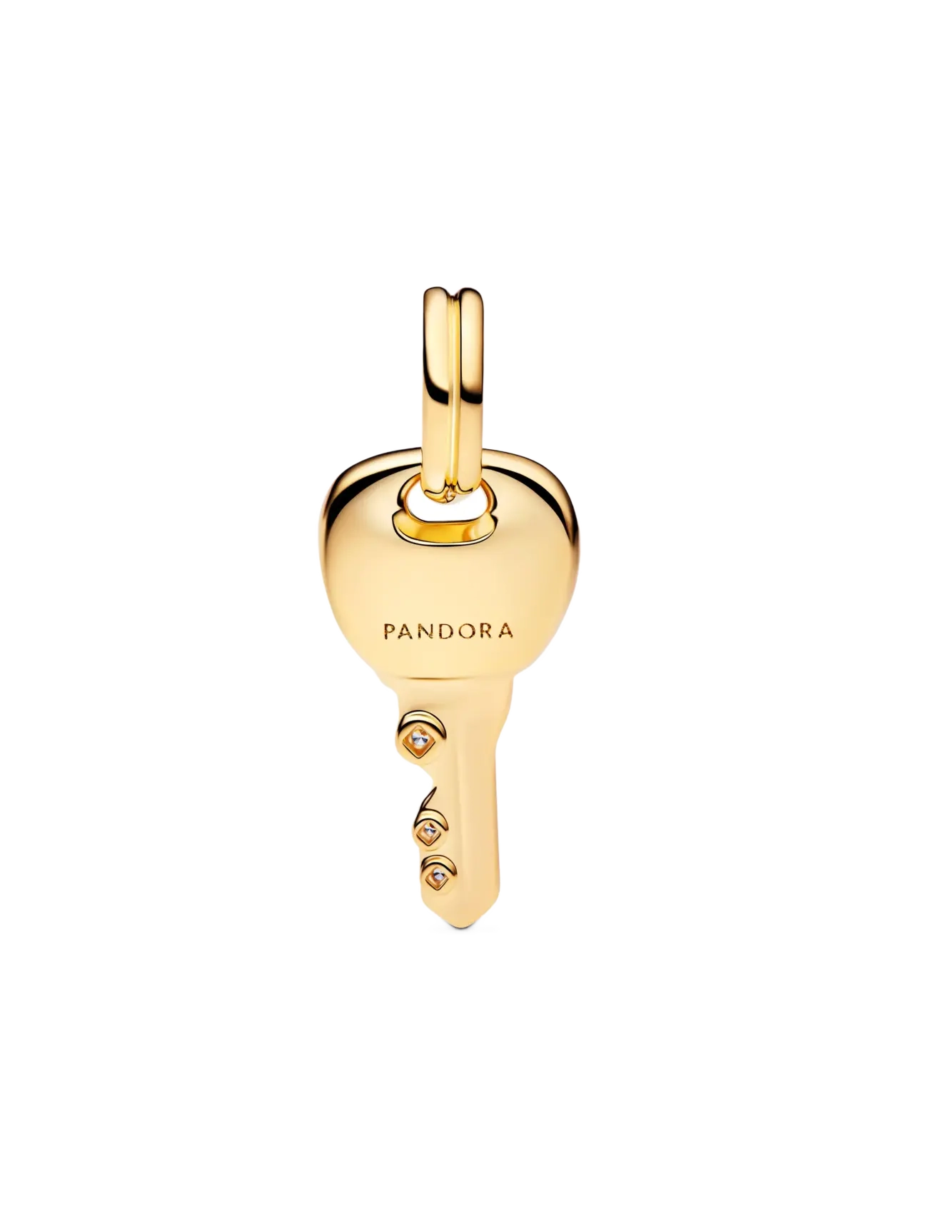 Pandora - Key Dangle Charm - pendants - clear - 2